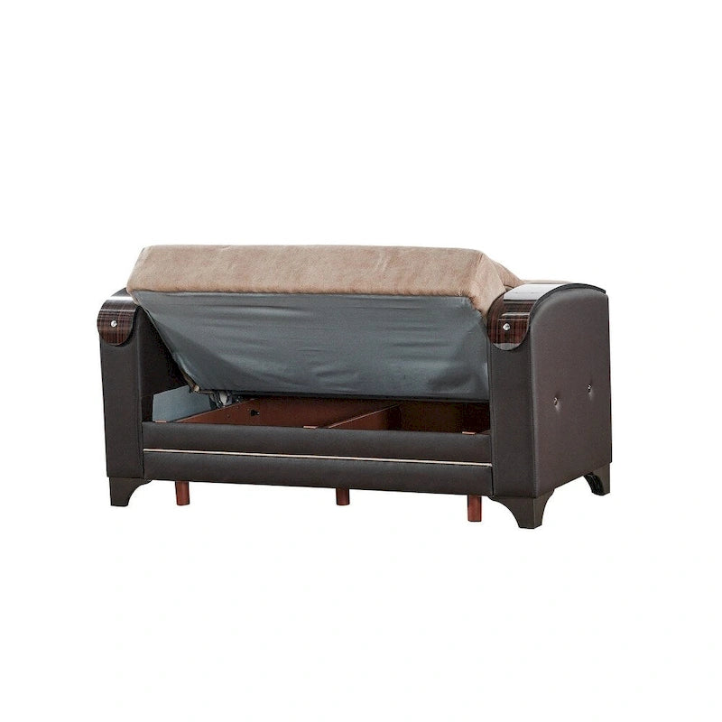 Set soggiorno moderno in 3 pezzi Somali, confortevole, divano letto, divano a due posti e poltrona