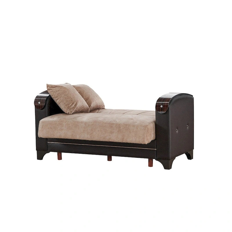 Set soggiorno moderno in 3 pezzi Somali, confortevole, divano letto, divano a due posti e poltrona