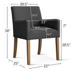 Poltrona rivestita in lino (set da 2)