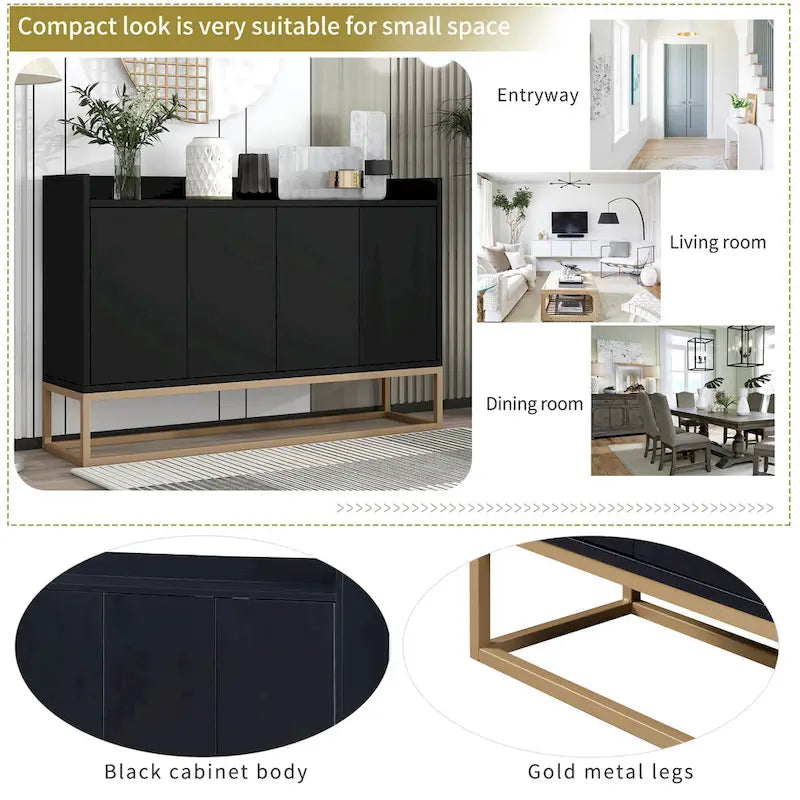 Madia da Cucina Buffet Mobile Credenza per Caffè Mobile Contenitore di Accento Tavolo da Servizio