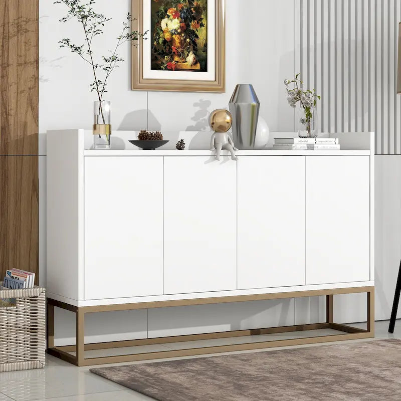 Madia da Cucina Buffet Mobile Credenza per Caffè Mobile Contenitore di Accento Tavolo da Servizio