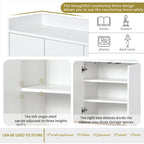 Madia da Cucina Buffet Mobile Credenza per Caffè Mobile Contenitore di Accento Tavolo da Servizio