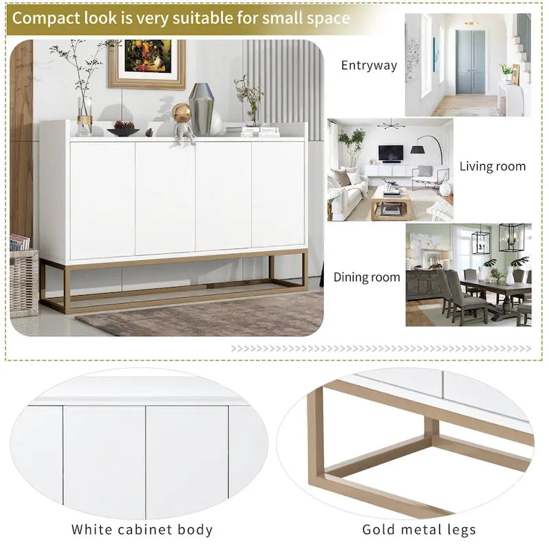 Madia da Cucina Buffet Mobile Credenza per Caffè Mobile Contenitore di Accento Tavolo da Servizio