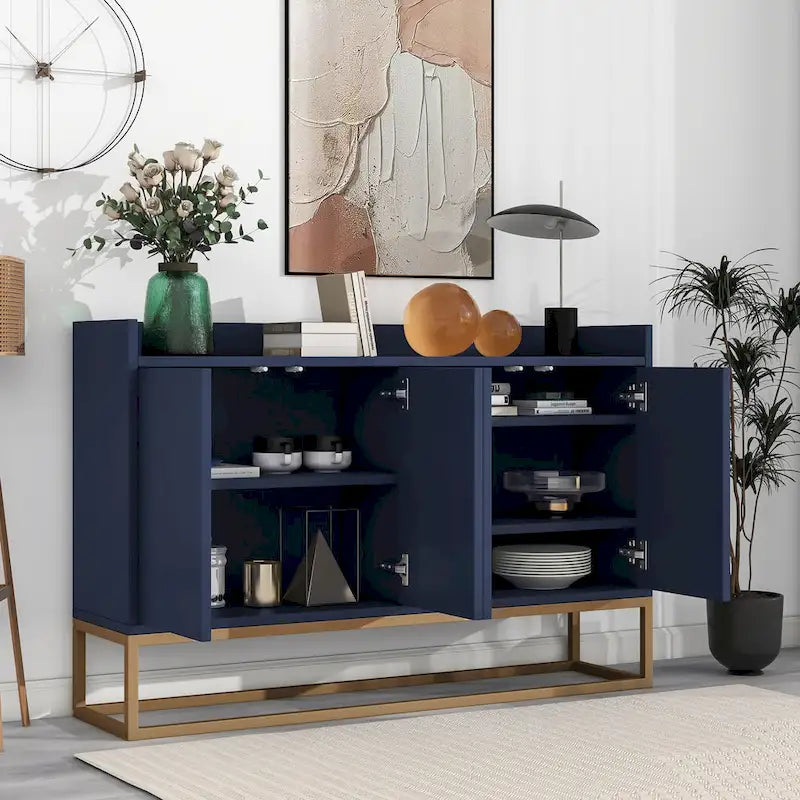 Madia da Cucina Buffet Mobile Credenza per Caffè Mobile Contenitore di Accento Tavolo da Servizio