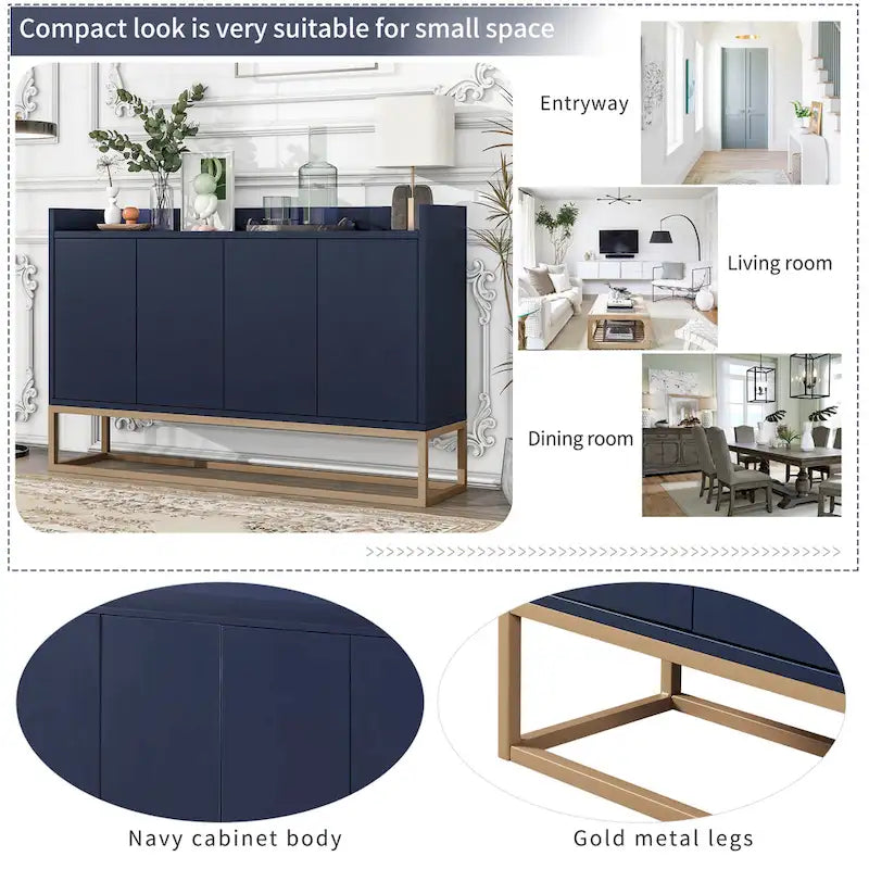 Madia da Cucina Buffet Mobile Credenza per Caffè Mobile Contenitore di Accento Tavolo da Servizio