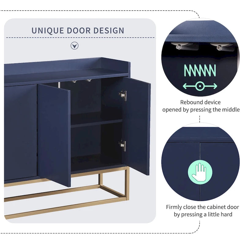 Madia da Cucina Buffet Mobile Credenza per Caffè Mobile Contenitore di Accento Tavolo da Servizio