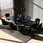 SEYNAR Set di 8 Sedie da Pranzo Moderne in Velluto Glamour per Sala da Pranzo, Sedia Vanity Trapuntata per Soggiorno (senza tavolo)