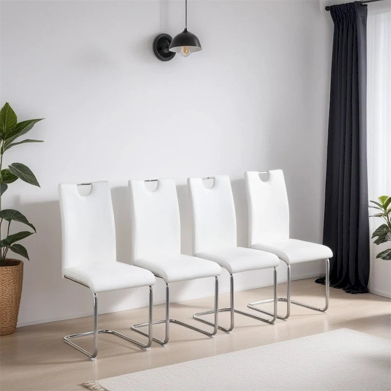 Set di 4 sedie da pranzo moderne, sedie da sala da pranzo/cucina laterali