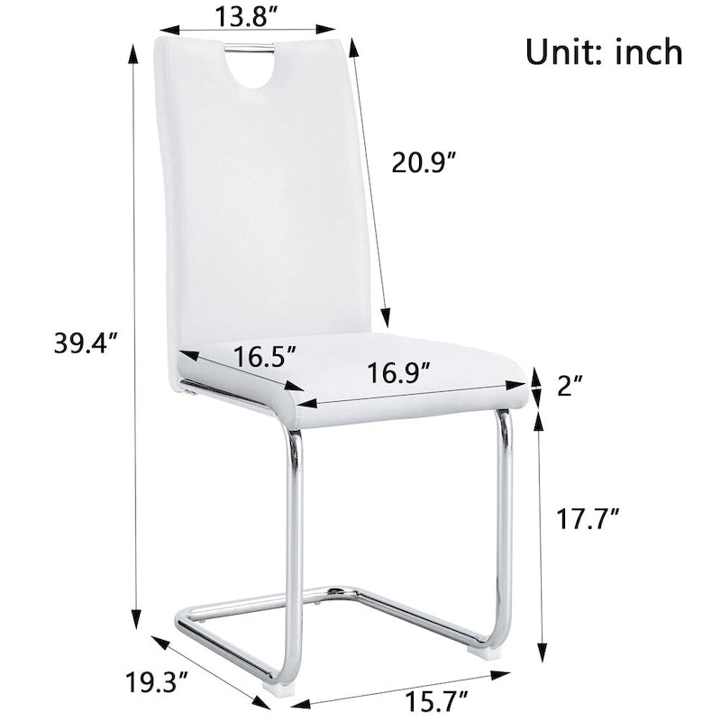 Set di 4 sedie da pranzo moderne, sedie da sala da pranzo/cucina laterali