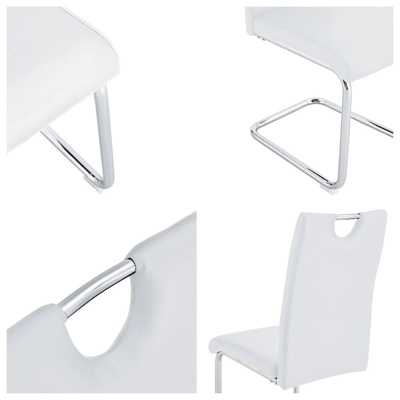 Set di 4 sedie da pranzo moderne, sedie da sala da pranzo/cucina laterali