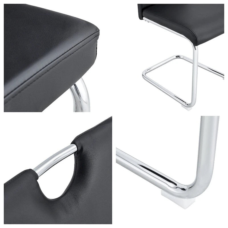 Set di 4 sedie da pranzo moderne, sedie da sala da pranzo/cucina laterali
