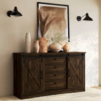 JASIWAY Madia Credenza da Fattoria con 2 Ante e 4 Cassetti