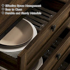 JASIWAY Madia Credenza da Fattoria con 2 Ante e 4 Cassetti