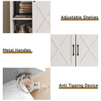 JASIWAY Madia Credenza da Fattoria con 2 Ante e 4 Cassetti