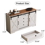 JASIWAY Madia Credenza da Fattoria con 2 Ante e 4 Cassetti