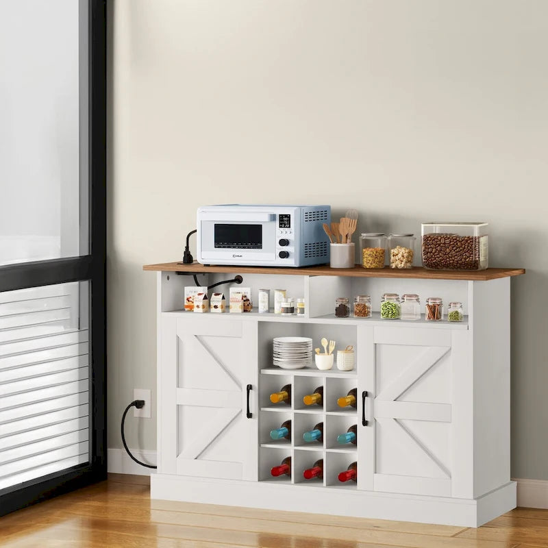 Mobile buffet 52Farmhouse con ripiano mobile - 15.75P x 52L x 34H