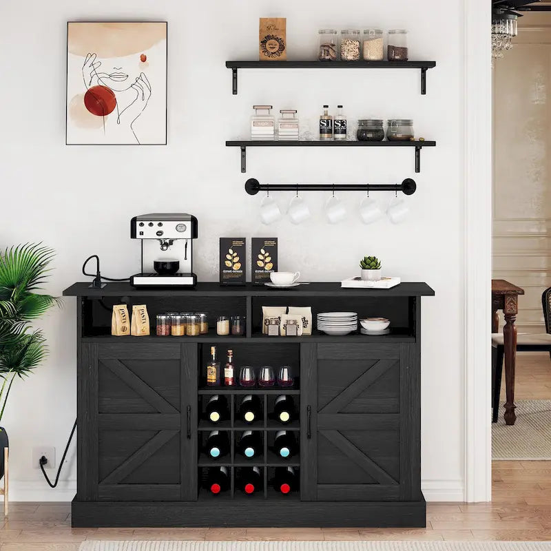 Mobile buffet 52Farmhouse con ripiano mobile - 15.75P x 52L x 34H