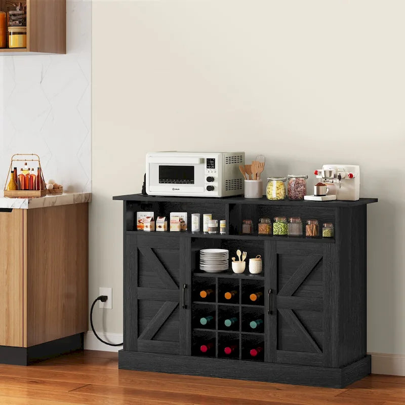 Mobile buffet 52Farmhouse con ripiano mobile - 15.75P x 52L x 34H