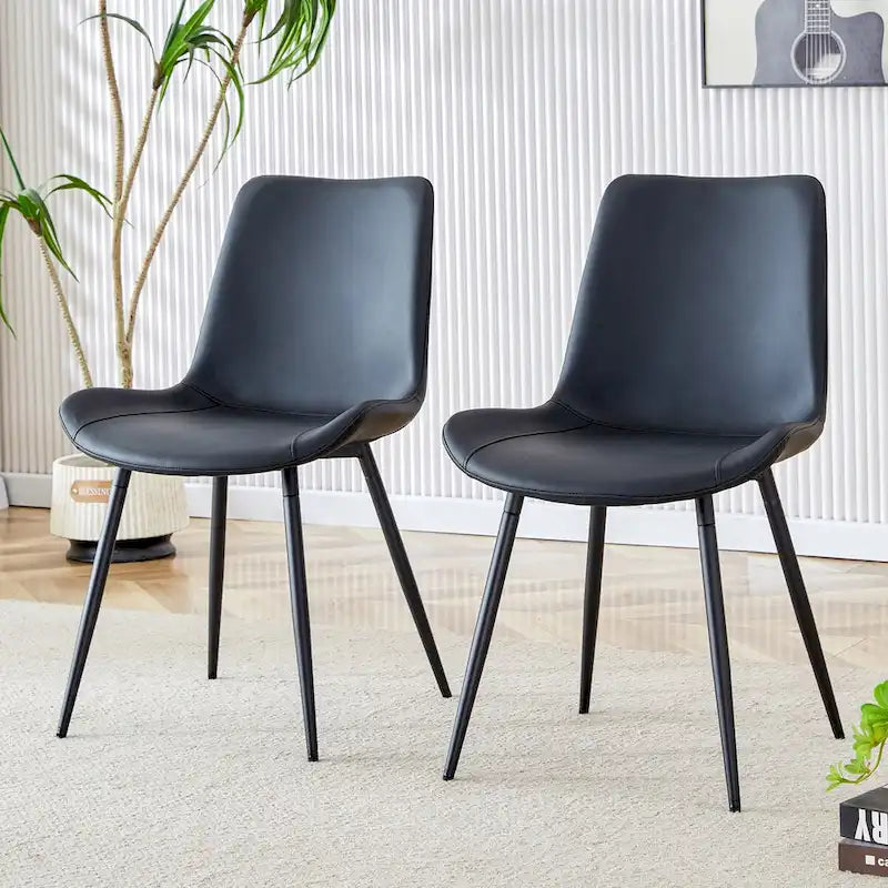 Un Set Di 4 Sedie Imbottite Per Ristorante Con Schienali In Daino E Gambe In Metallo Nero, Adatte Per Cucine, Salotti, Casali