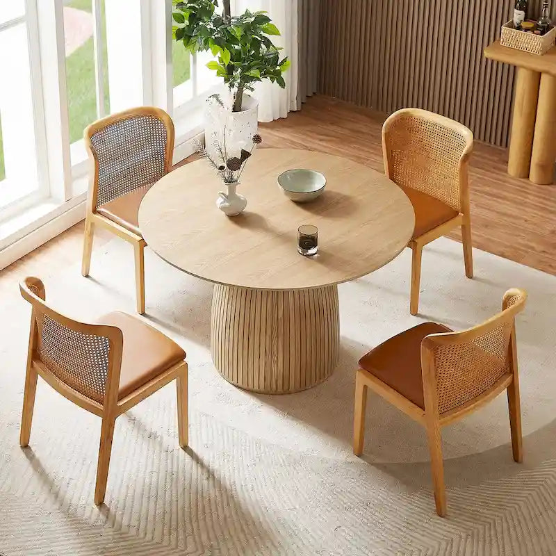 Tavolo da pranzo rotondo Tavolo da cucina Tavolo da pranzo salvaspazio in MDF per 4-6 persone - D 47.24 x H 49.63