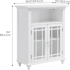 Mobiletto da terra con 1 ripiano regolabile 3 - 12P x 26.5L x 34A