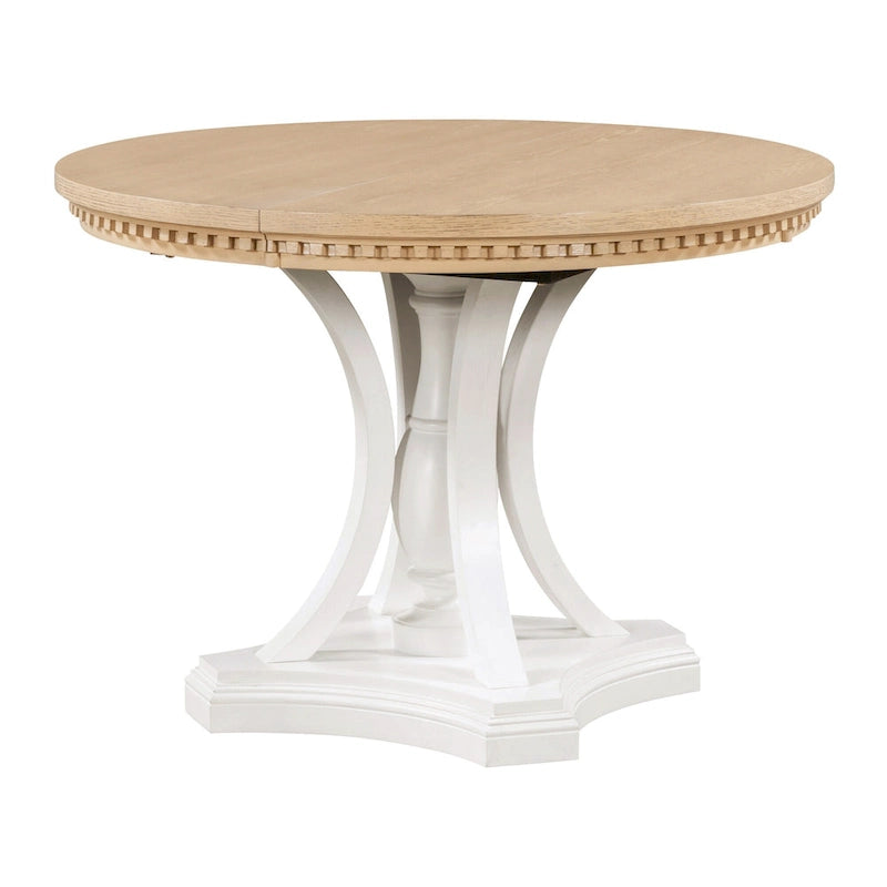 Set da pranzo retrò Nestfair da 5 pezzi con 4 sedie e tavolo allungabile