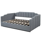 Letto a giorno imbottito full-size con contenitore sottostante