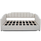 Letto a giorno imbottito full-size con contenitore sottostante