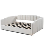 Letto a giorno imbottito full-size con contenitore sottostante