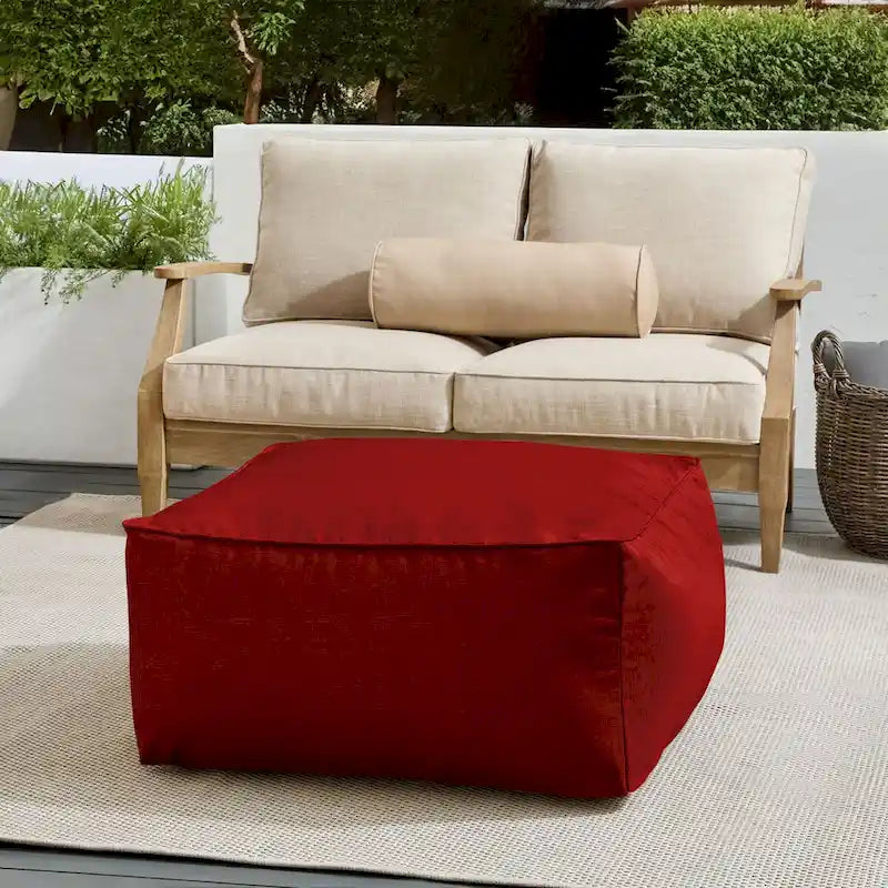 Pouf Sorra Home Sunbrella da esterno con cordino, tinta unita