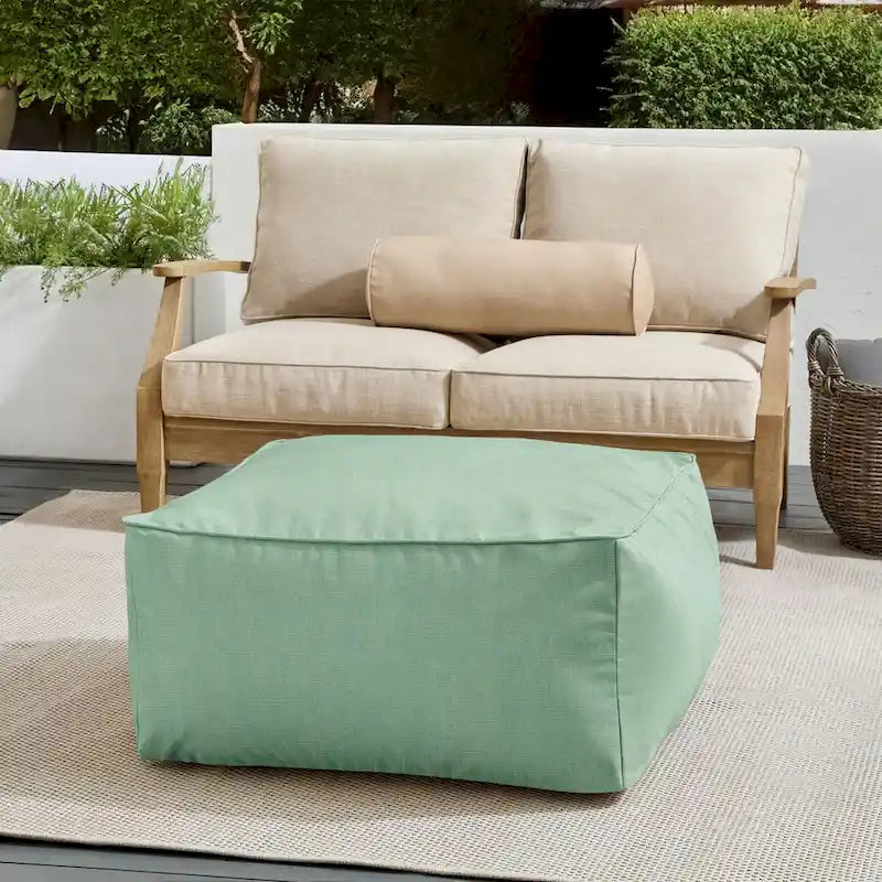 Pouf Sorra Home Sunbrella da esterno con cordino, tinta unita