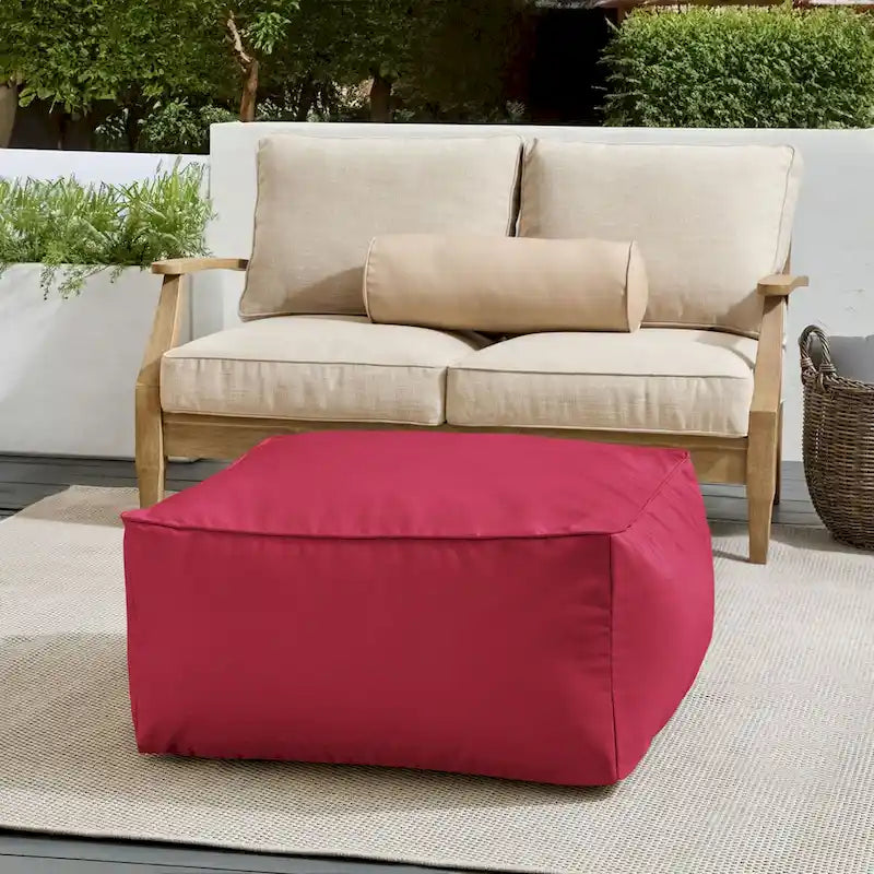 Pouf Sorra Home Sunbrella da esterno con cordino, tinta unita