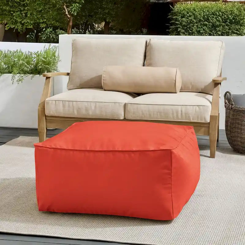 Pouf Sorra Home Sunbrella da esterno con cordino, tinta unita