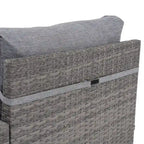 Set da conversazione per patio in vimini combinabile da 6 pezzi con cuscini doppi e fodere