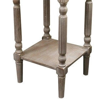 Tavolino d'appoggio rustico moderno in legno massello effetto invecchiato