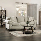 Divano a 2 posti transizionale Chetbert rivestito in tessuto crema di Furniture of America