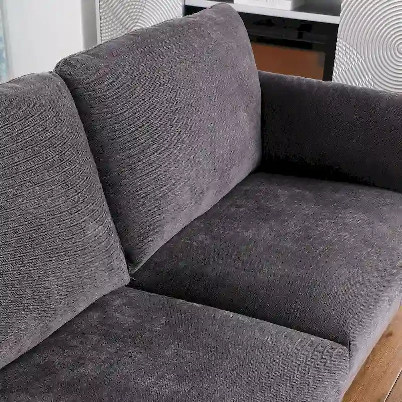 Divanetto a due posti in ciniglia moderno