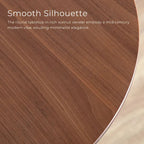 Set composto da sedia accent con schienale ad ala e tavolino Furniture of America Beck, due pezzi, in noce e bouclé, stile metà secolo