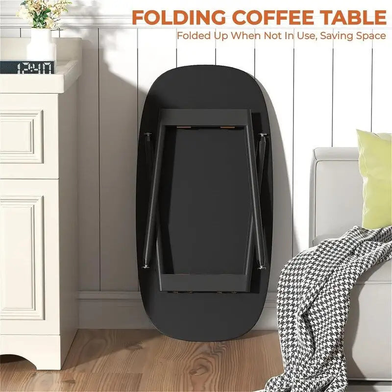 Tavolino da caffè pieghevole, stile rustico country - 31,5D x 15,7W x 17,7H