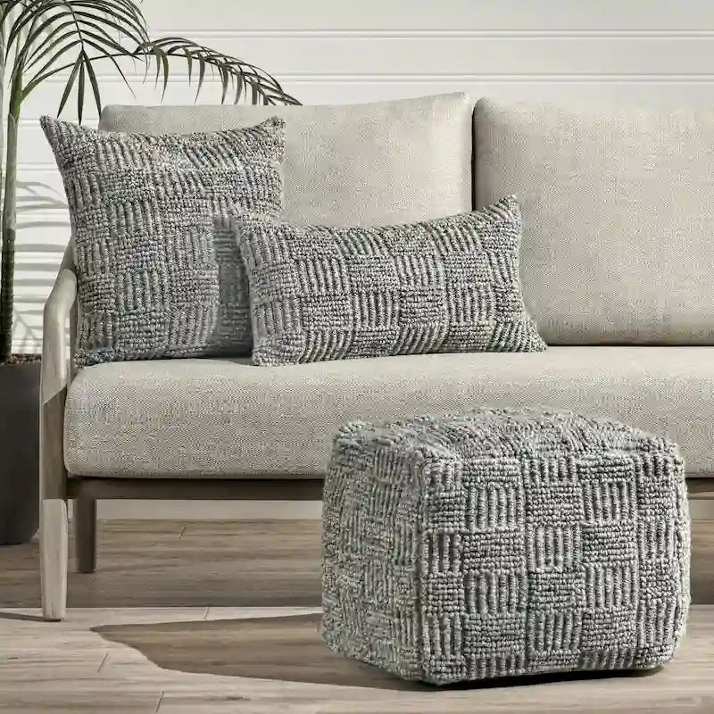 Pouf da interno/esterno in tessuto riciclato Villa by Classic Home Shades 18