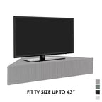Vondal Porta TV da Parete ad Angolo Moderno Metà Secolo a 3 Ripiani per TV fino a 50"
