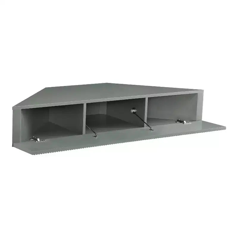 Vondal Porta TV da Parete ad Angolo Moderno Metà Secolo a 3 Ripiani per TV fino a 50"
