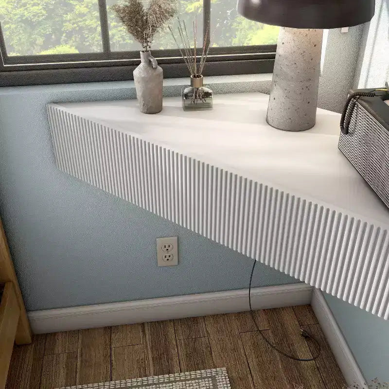 Vondal Porta TV da Parete ad Angolo Moderno Metà Secolo a 3 Ripiani per TV fino a 50"