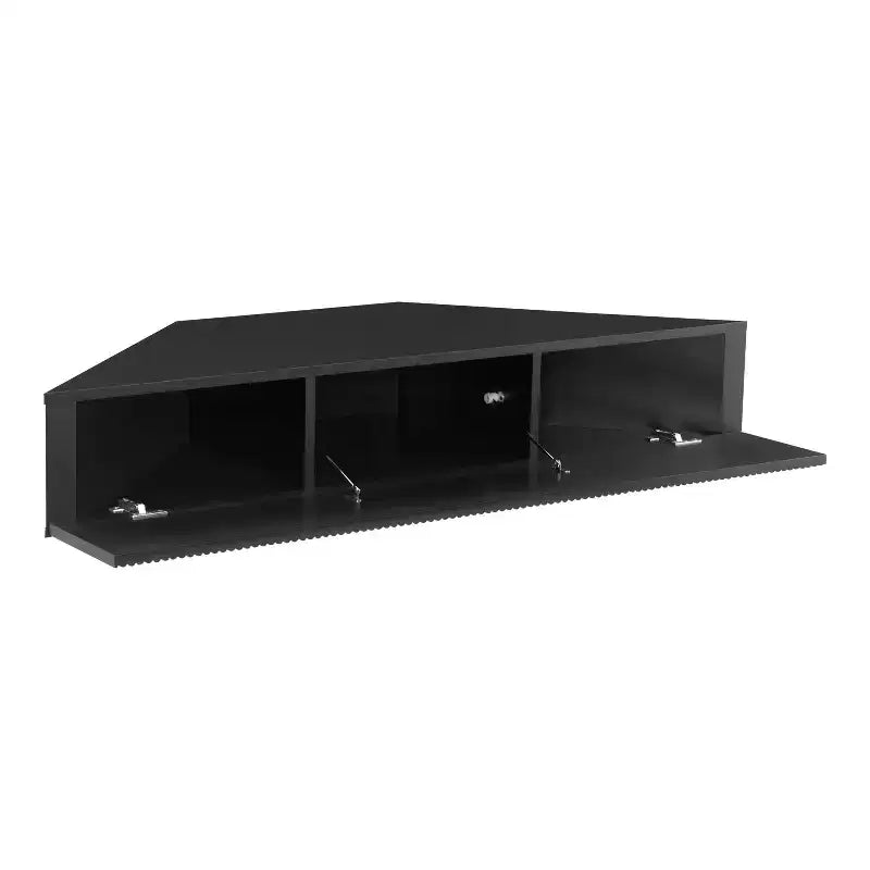 Vondal Porta TV da Parete ad Angolo Moderno Metà Secolo a 3 Ripiani per TV fino a 50"