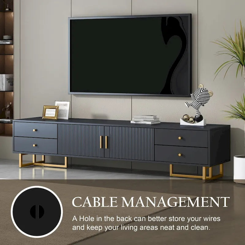 Mobile Porta TV per TV da 65+ Pollici, Tavolo Consolle Media TV, Mobile TV Moderno con Spazio Contenitore, Mobile Contenitore per Soggiorno