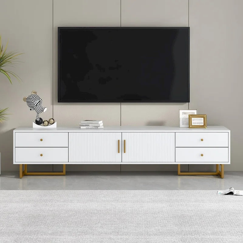 Mobile Porta TV per TV da 65+ Pollici, Tavolo Consolle Media TV, Mobile TV Moderno con Spazio Contenitore, Mobile Contenitore per Soggiorno