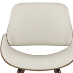 Sedia da pranzo WYNDENHALL Malone Bentwood in similpelle crema - 22,8 P x 20,9 L x 30,9 A