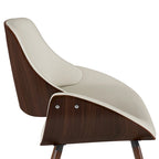 Sedia da pranzo WYNDENHALL Malone Bentwood in similpelle crema - 22,8 P x 20,9 L x 30,9 A