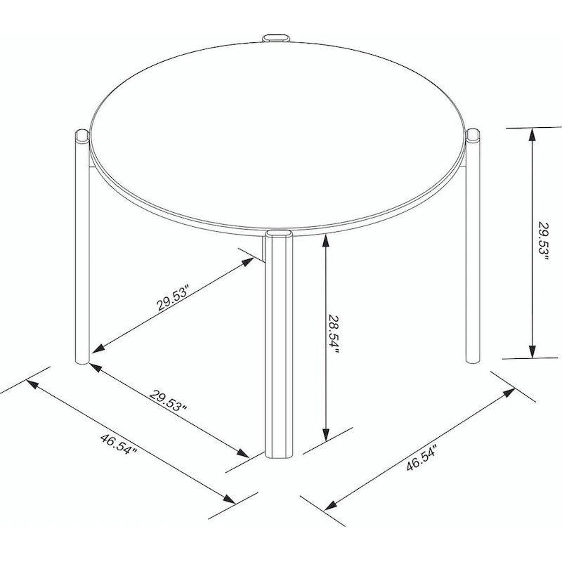 Tavolo da pranzo rotondo Manhattan Comfort Mid Century Modern Gales 46.54