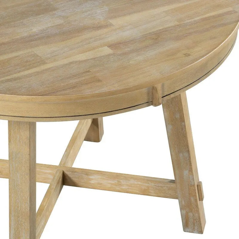 Tavolo rotondo/ovale estensibile e regolabile in stile rustico, tavolo da poker, tavolo da pranzo, tavolo da cucina